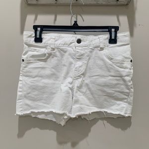 White Jean Shorts